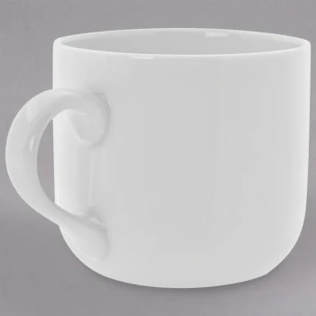 10 Strawberry Street RW0029 Royal White 13 oz. White Round Porcelain Latte Mug - 24/Case