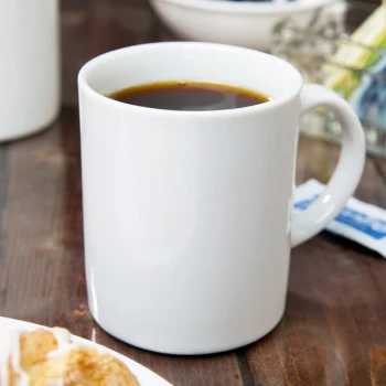 10 Strawberry Street RB0028 Classic White 10 oz. White Porcelain Mug - 24/Case