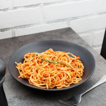 10 Strawberry Street RPPLE-BLKPSTA Matte Wave 9 3/4" Black Pasta Stoneware Plate - 18/Case