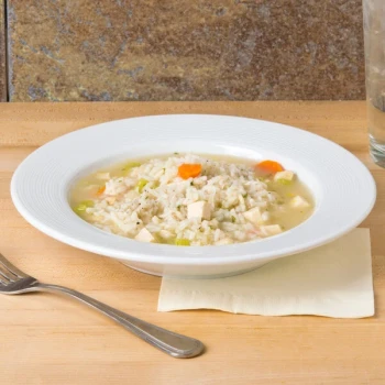 CAC HMY-3 Harmony 10 oz. Super White Porcelain Soup Bowl - 24/Case