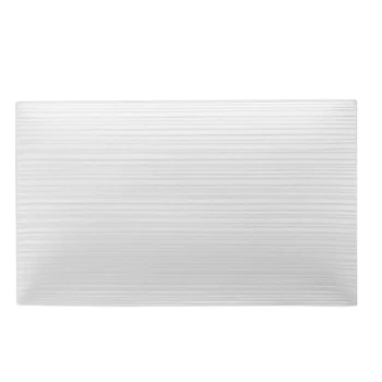 CAC SUS-RT12 Sushi Signature 9 1/2" x 4 3/4" New Bone White Rectangular Porcelain Platter - 24/Case