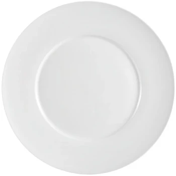 CAC FDP-20 Paris French 11" Bone White Round Porcelain Plate - 12/Case