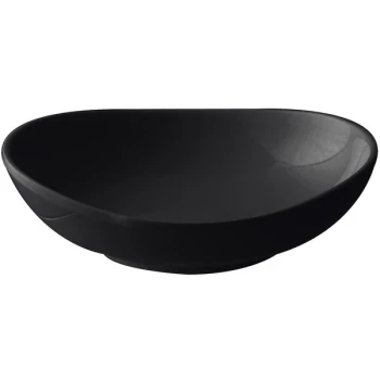 Thunder Group 19055BK Classic Black 8 oz. Round Melamine Saucer - 12/Pack