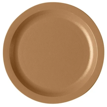 Cambro 725CWNR133 Camwear® 7 1/4" Beige Polycarbonate Narrow Rim Plate - 48/Case