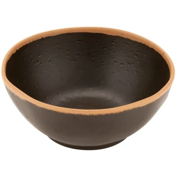 GET Pottery Market Glazed 1 Qt. Brown Melamine Salad Bowl - 12/Pack
