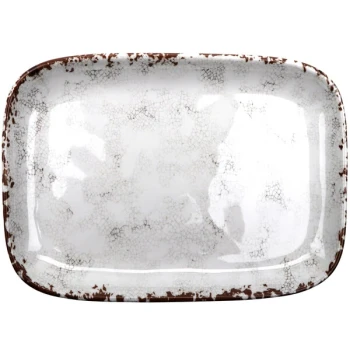 GET CS-119-FM French Mill 12 3/4" x 9 1/2" Rectangular Melamine Platter - 12/Case