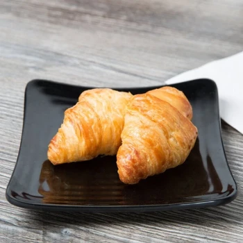 GET ML-60-BK Milano 6" Black Melamine Square Plate - 12/Pack