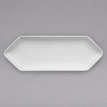 Villeroy & Boch 16-3334-2865 Pi Carre 13" x 4 3/4" White Porcelain Hexagon Platter - 6/Case