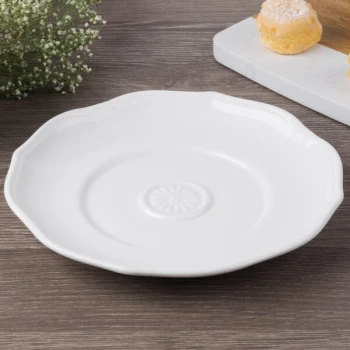 Villeroy & Boch 16-3318-1250 La Scala 7 1/2" White Porcelain Saucer - 6/Case