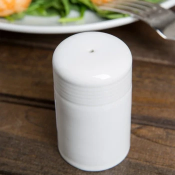 Tuxton BWJ-0301 2 oz. White China Salt Shaker - 12/Case