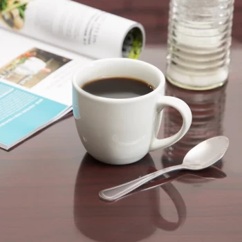Tuxton BPM-120A 12 oz. Porcelain White Milano China Mug - 24/Case