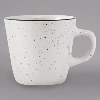 Tuxton TES-001 Emerald 7 oz. Green Speckle Narrow Rim China Tall Cup - 36/Case