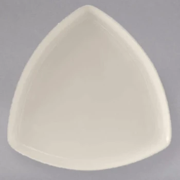 Tuxton BEZ-1177 11 7/8" Eggshell Triangle China Plate - 12/Case