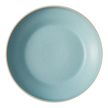 Luzerne Moira by Oneida 1880 Hospitality 9" Frosted Blue Stoneware Deep Plate - 12/Case