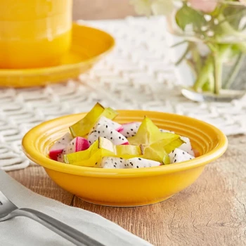 Acopa Capri 4.5 oz. Mango Orange Stoneware Fruit Bowl / Monkey Dish - 48/Case