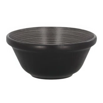 RAK Porcelain Trinidad 8.45 oz. Gray and Black Stackable Porcelain Bowl - 12/Case