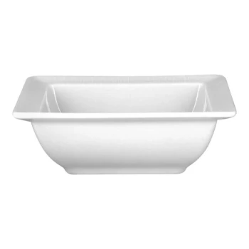 RAK Porcelain Soul 10.8 oz. Bright White Embossed Square Porcelain Salad Bowl - 12/Case