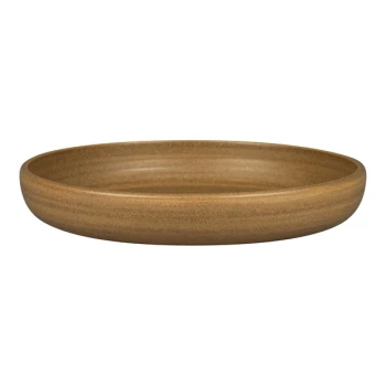 RAK Porcelain Rakstone Selva 10 3/16" Autumn Brown Porcelain Deep Plate - 2/Case