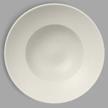 RAK Porcelain Neo Fusion 9 1/16" Sand White Porcelain Extra Deep Plate - 6/Case