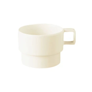 RAK Porcelain Nordic 6.75 oz. Warm White Porcelain Stackable Coffee Cup - 12/Case
