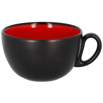RAK Porcelain Fire 12.5 oz. Red Porcelain Breakfast Cup - 12/Case