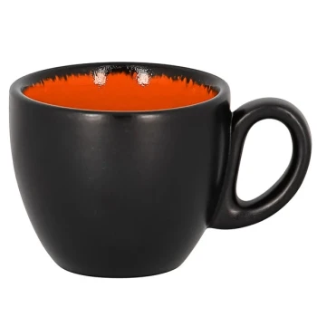 RAK Porcelain Fire 2.7 oz. Orange Porcelain Espresso Cup - 12/Case