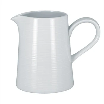 RAK Porcelain Helm 13.55 oz. Bright White Embossed Porcelain Creamer - 6/Case