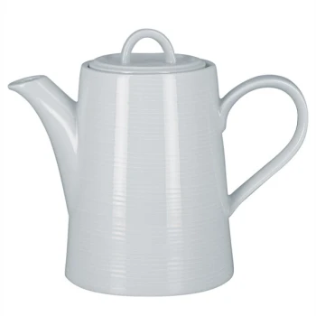 RAK Porcelain Helm 23.65 oz. Bright White Embossed Porcelain Coffee Pot and Lid - 4/Case