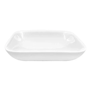 RAK Porcelain Classic Polaris 4 5/16" Bright White Porcelain Square Dish - 24/Case
