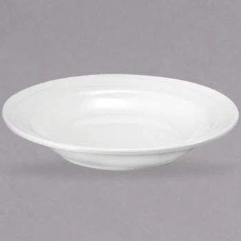 Oneida Espree by 1880 Hospitality F1040000740 17.5 oz. Cream White China Rim Deep Soup Bowl - 24/Case