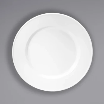 Oneida Classic by 1880 Hospitality F1000000157 11 1/4" Cream White Porcelain Plate - 12/Case
