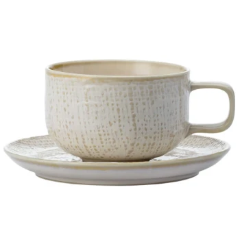 Luzerne Knit by Oneida 1880 Hospitality L6800000500 5 1/2" Porcelain Saucer - 48/Case