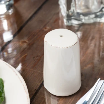Libbey FH-520 Farmhouse 3" Ivory (American White) Porcelain Salt Shaker - 36/Case