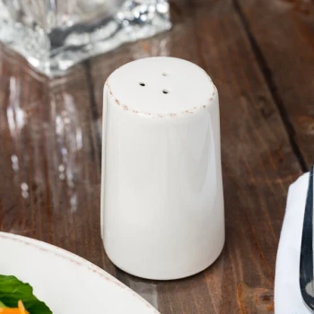 Libbey FH-521 Farmhouse 3" Ivory (American White) Porcelain Pepper Shaker - 36/Case