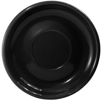 International Tableware Cancun 6 1/8" Black Stoneware Latte Saucer - 24/Case