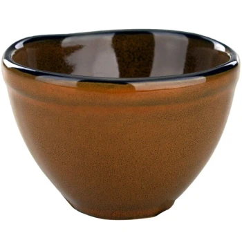 International Tableware Luna 3 oz. Terracotta Round Porcelain Fruit / Sauce Dish - 36/Case