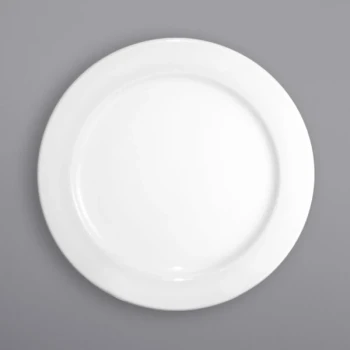 International Tableware Dover 7 1/8" Round European White Wide Rim Porcelain Plate - 36/Case