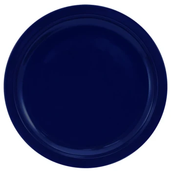 International Tableware Cancun 9" Cobalt Blue Stoneware Rolled Edge Narrow Rim Plate - 24/Case