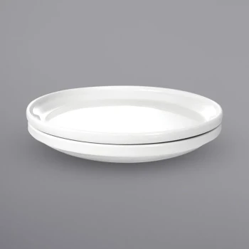 International Tableware Torino 7 3/4" Round European White Stackable Porcelain Plate - 36/Case