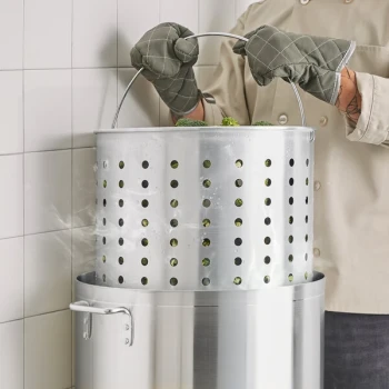 Choice 80 Qt. Aluminum Stock Pot Steamer Basket