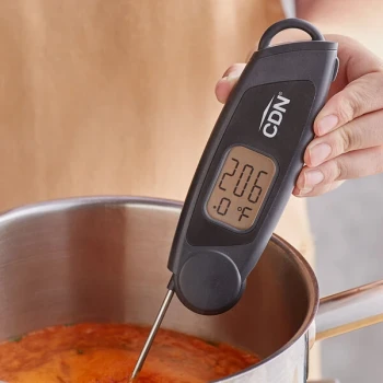 CDN TCTW572 ProAccurate 4 5/16" Waterproof Digital Folding Thermocouple Thermometer with Rotating Display and Backlight