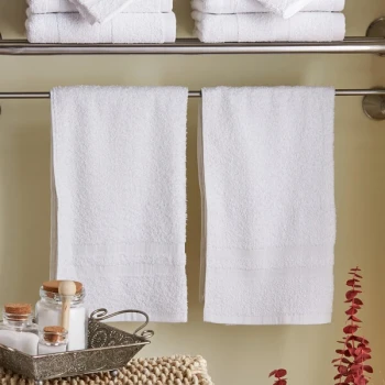 Lavex Standard 16" x 27" Cotton/Poly Hand Towel 3.5 lb. - 12/Pack