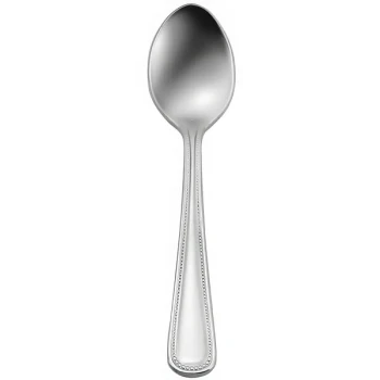 Delco Prima by 1880 Hospitality B595SADF 4 1/2" 18/0 Stainless Steel Heavy Weight Demitasse / Coffee Spoon - 36/Case