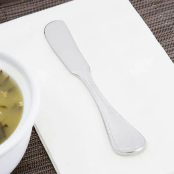 Libbey 407 053 Calais 6 5/8" 18/8 Stainless Steel Extra Heavy Weight Butter Spreader - 12/Case