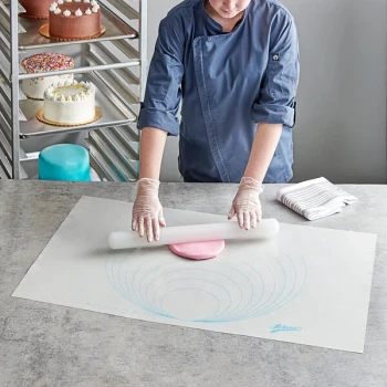 Ateco 693 36" x 24" Lightweight Non-Stick Silicone Baking Work Mat with Circular Measurements
