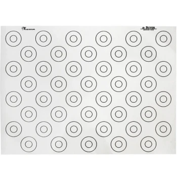 de Buyer 23 9/16" x 15 13/16" Silicone Non-Stick (88) 1 3/8" Macaron Baking Mat 4935.60
