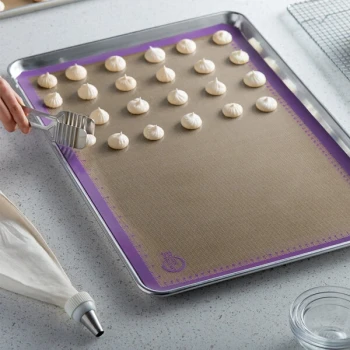 Mercer Culinary M31087PU Full Size Allergen-Free Purple Silicone Baking Mat - 16 1/2" x 24 1/2"