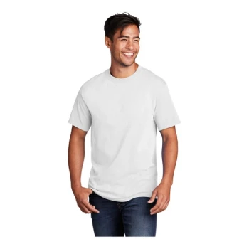 Port & Company PC54 Unisex Customizable White Short Sleeve T-Shirt - Cotton - Large