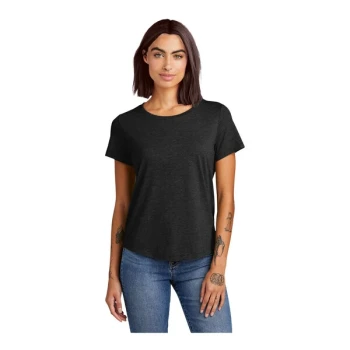 AllMade AL2015 Women's Customizable Space Black Short Sleeve T-Shirt with Scoop Neck - Tri-Blend - 2X