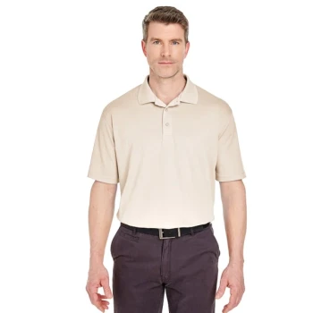 National Patrol by Henry Segal Unisex Customizable Ivory Short Sleeve Moisture Wicking Polo Shirt with UV Protection - Polyester Mesh -2X
